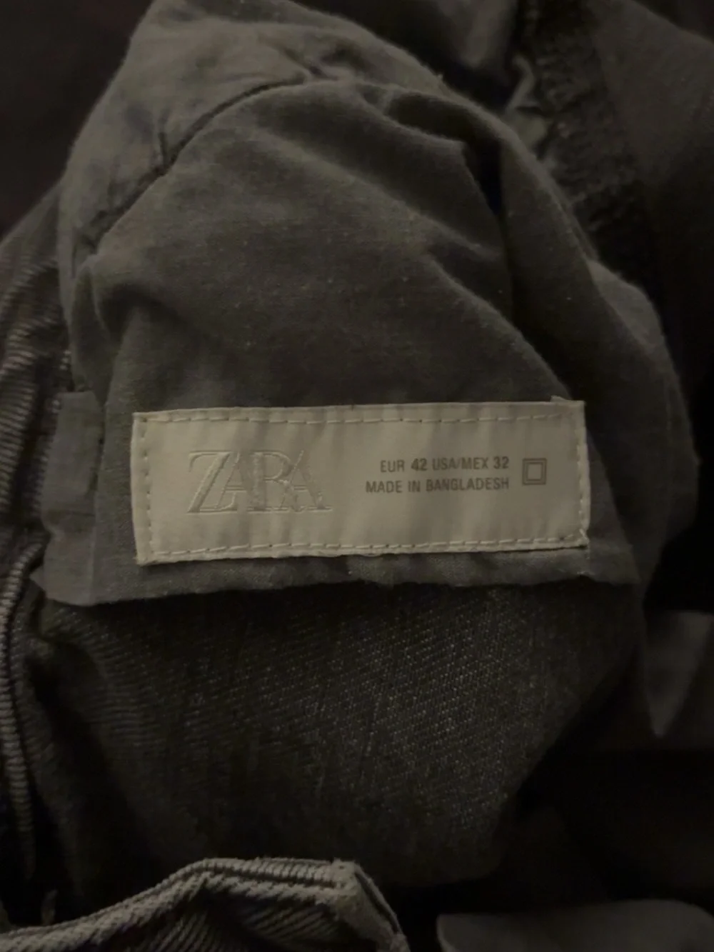 Zara Men's Washed Gray Frayed Hem Jean Shorts